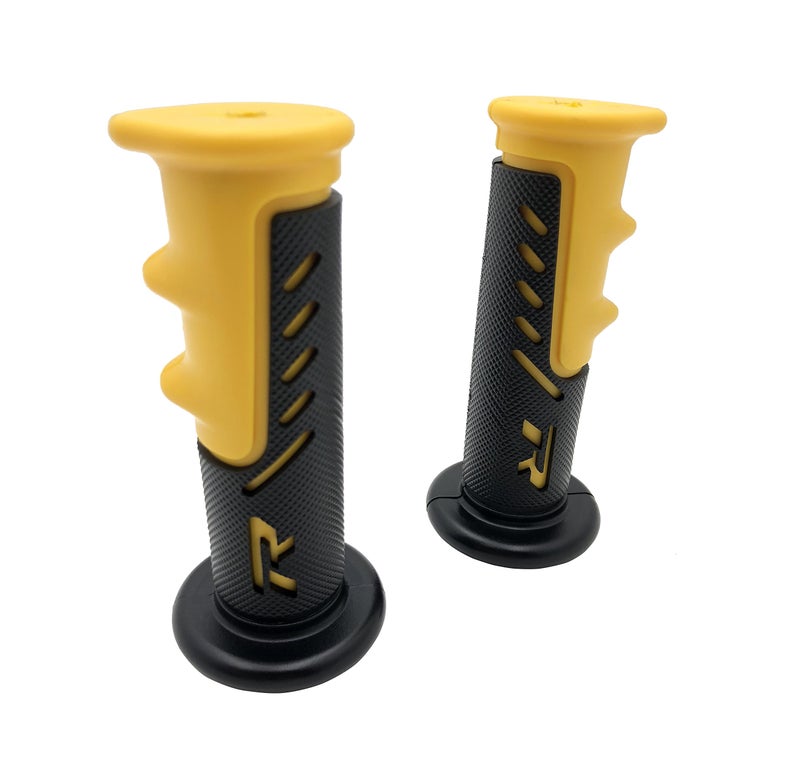XKMT-"R" Engraved Gel Style Grips YELLOW QUAD Compatible With YAMAHA KAWASAKI POLARIS SEADOO BOMBARDIER JET SKI HONDA FOREMAN RECON RINCON Brute Force Prairie BRUIN GRIZZLY KODIAK [B017QVAA64] - Image 3